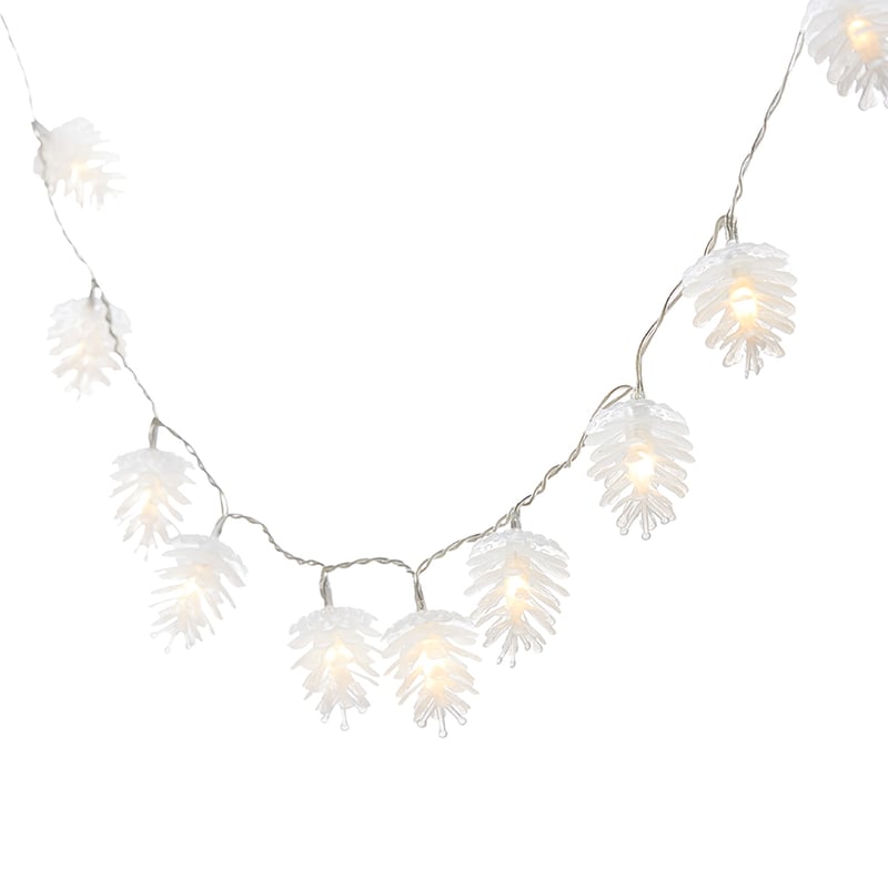 Pine Cones Frost String Lights