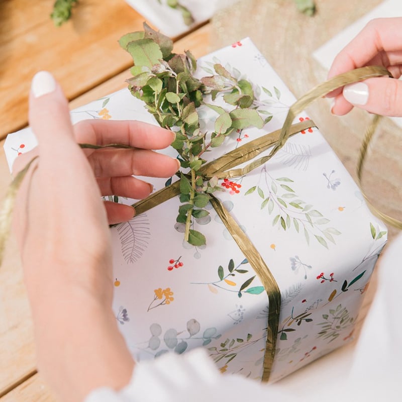 Botanical Christmas Wrapping Paper Pack of 2