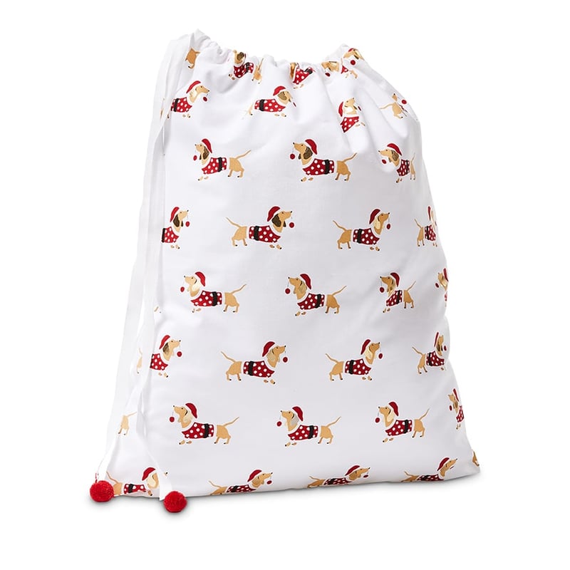 Festive Dachshund Santa Sack