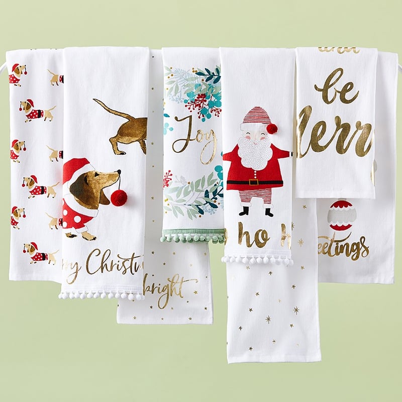 Joy Christmas Tea Towels Pack of 2