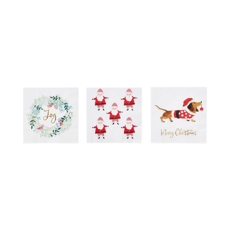 Festive Santa Paper Napkins Pack of 20