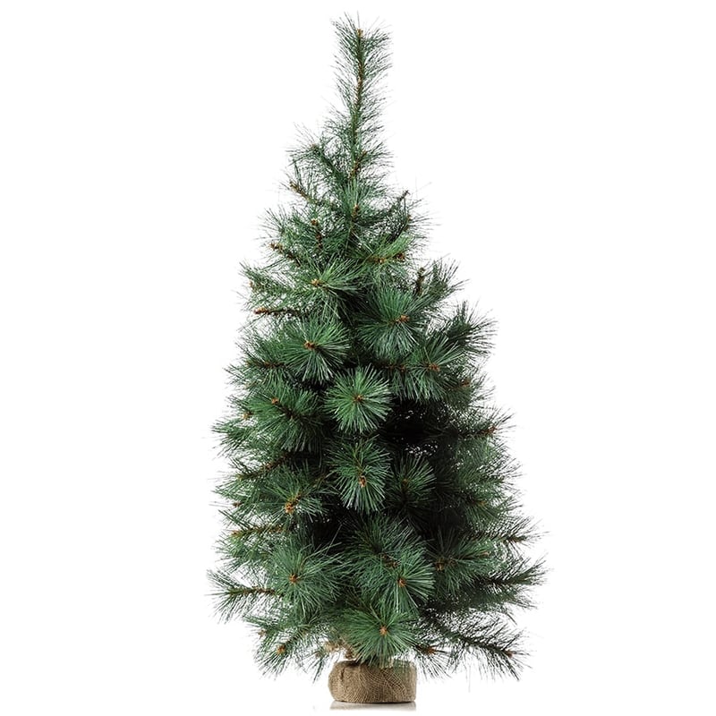 3.5ft Green Burlap Christmas Tree