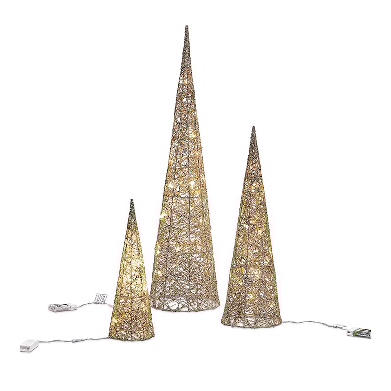 Champagne Cone Tree Lights
