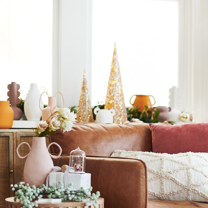 Champagne Cone Tree Lights