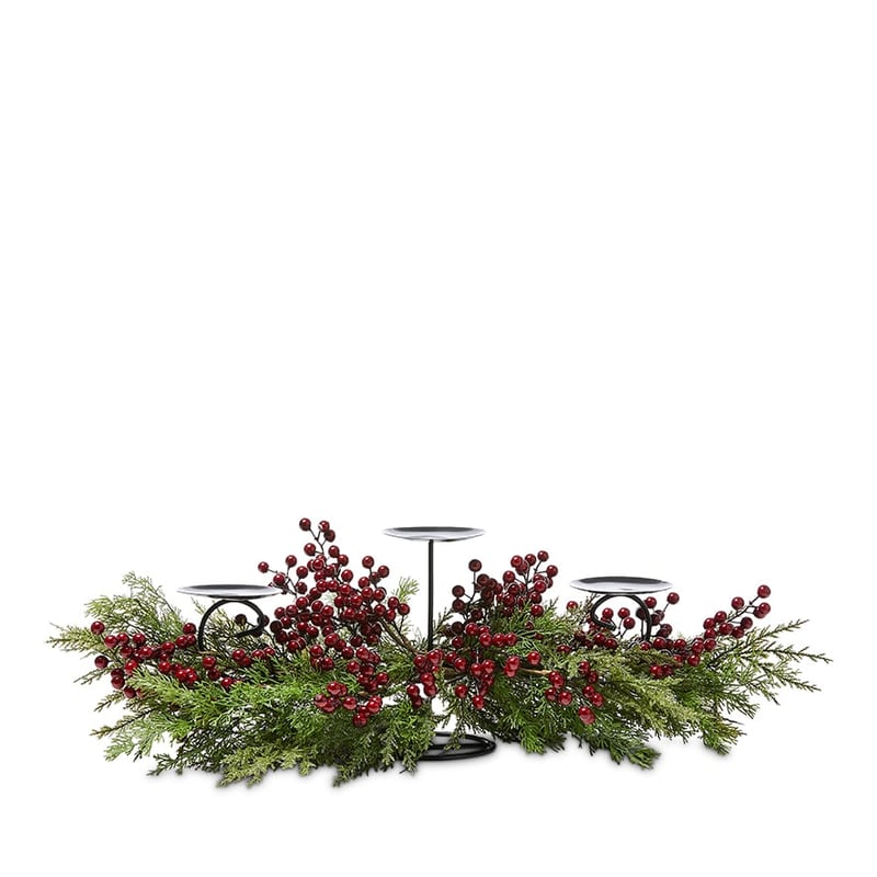Red Berry Candle Holder