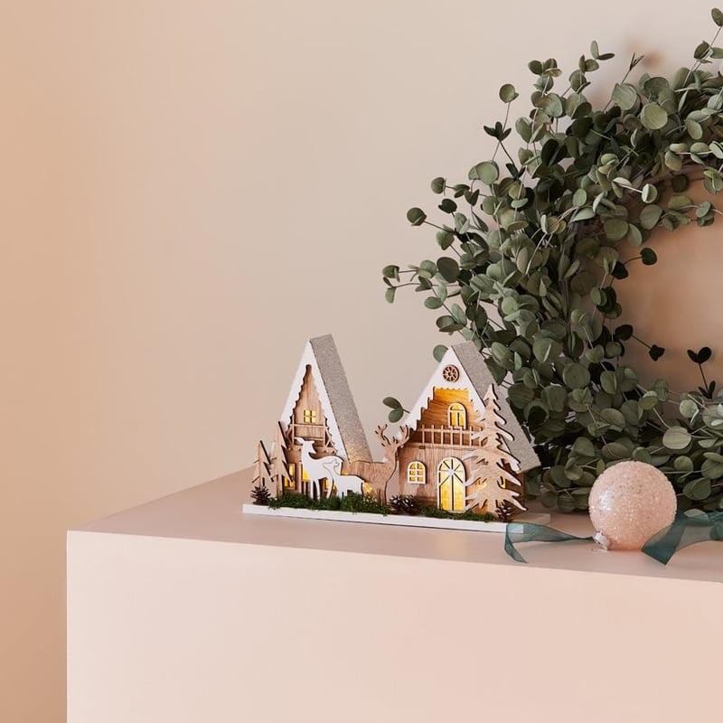 Festive Decorative House Scene