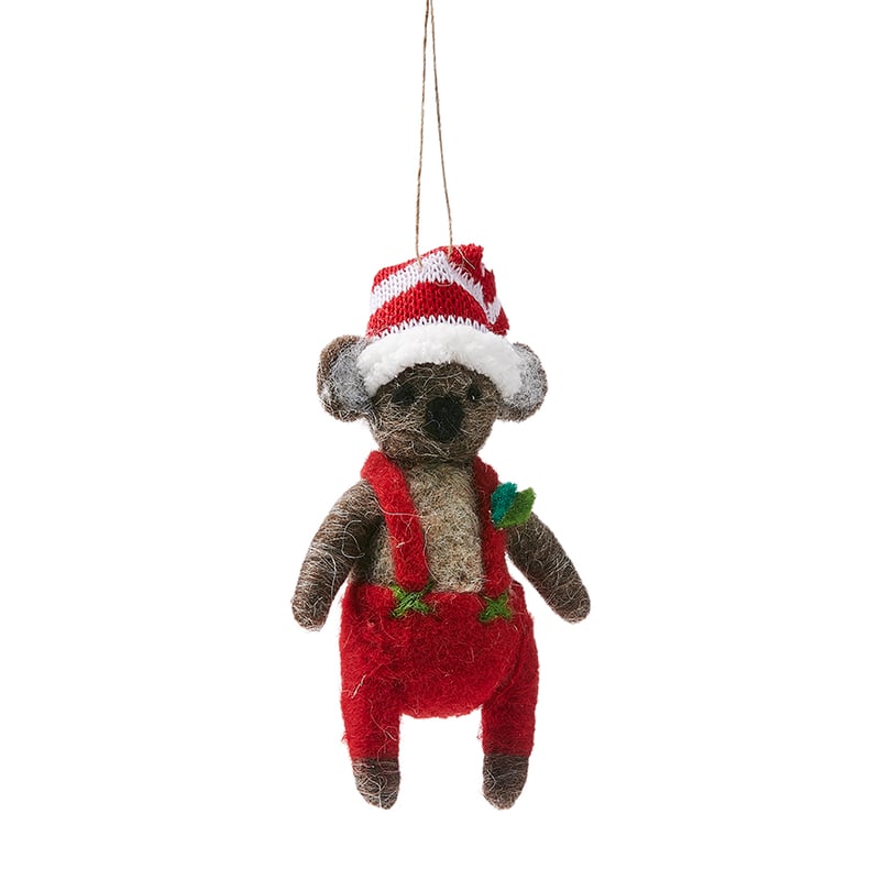 Boy Koala Brown Australiana Felted Friends Ornament