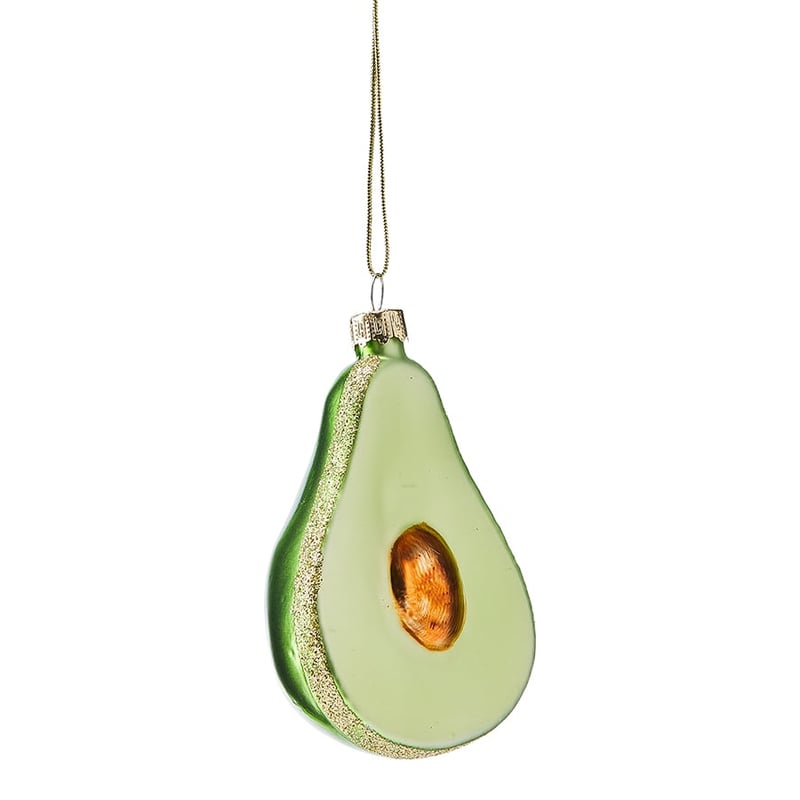 Vintage Green Avocado Glass Ornament
