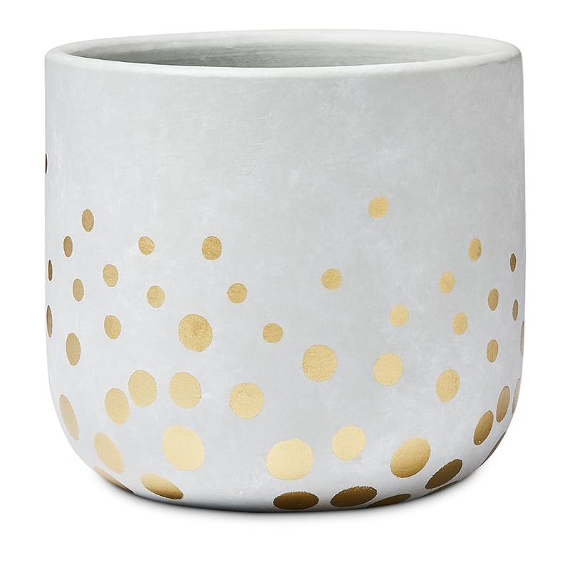 Christmas Grey & Gold Pot 