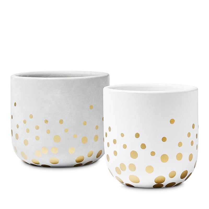 Christmas Grey & Gold Pot 