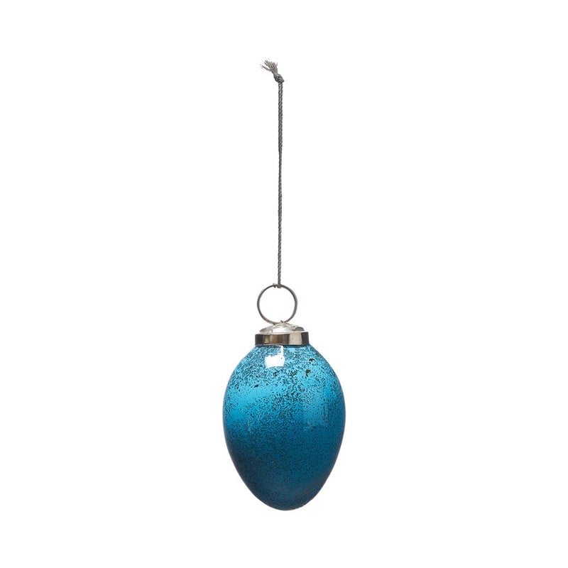 Marble Blue Pear Bauble