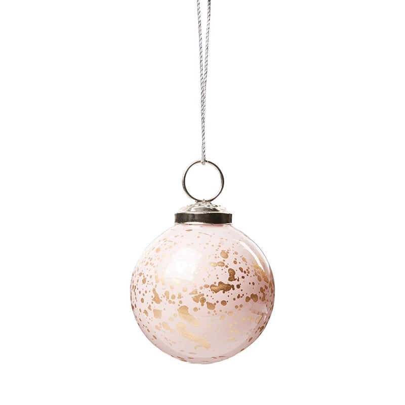 Gold Splatter Pink Bauble 