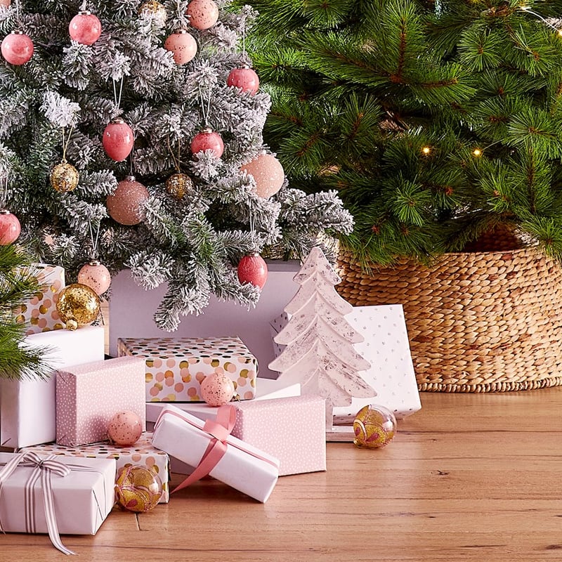 Silver & White Timber Decorative Christmas Tree