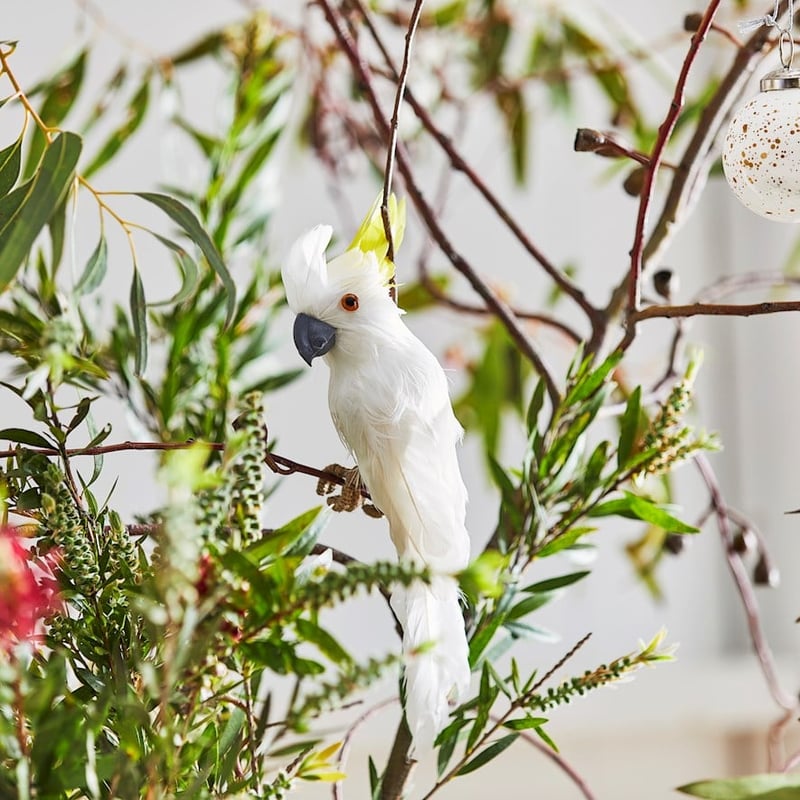 Feather Bird Cockatoo Tree Topper