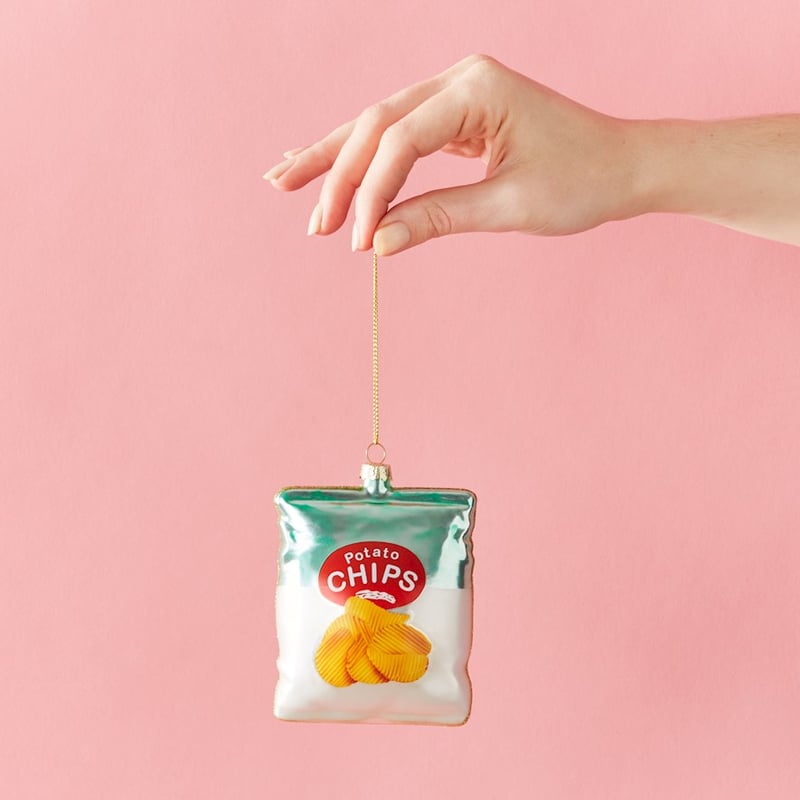 Antiqued Potato Chips Glass Decoration