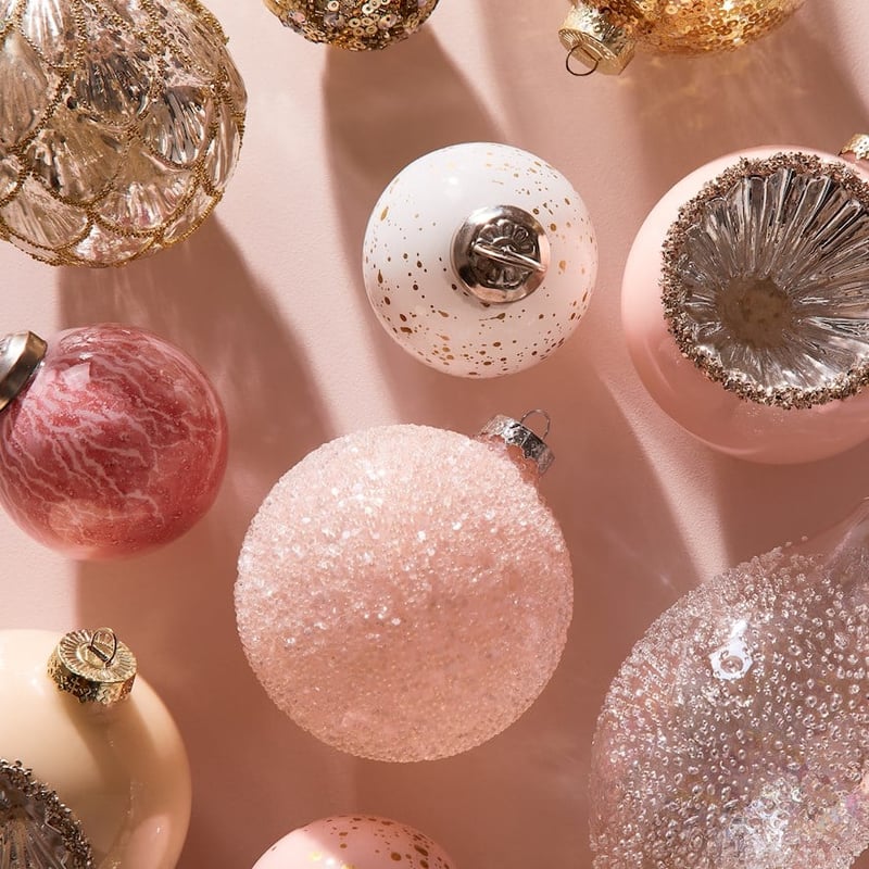 Glass Effect Pink Bauble 
