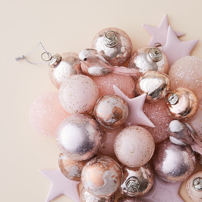 Glass Effect Pink Bauble 