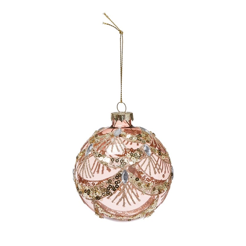 Jasmine Pink & Gold Sequin Bauble