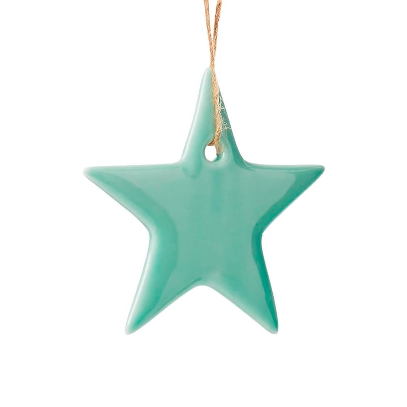 Mint Ceramic Star Decoration