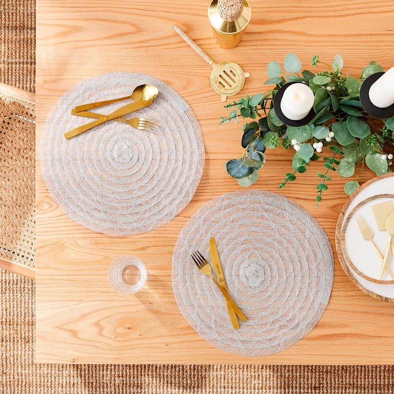 Silver Festive Placemats Pack of 2 