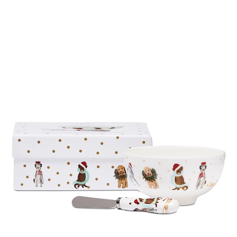 Christmas Dogs Bowl & Spreader