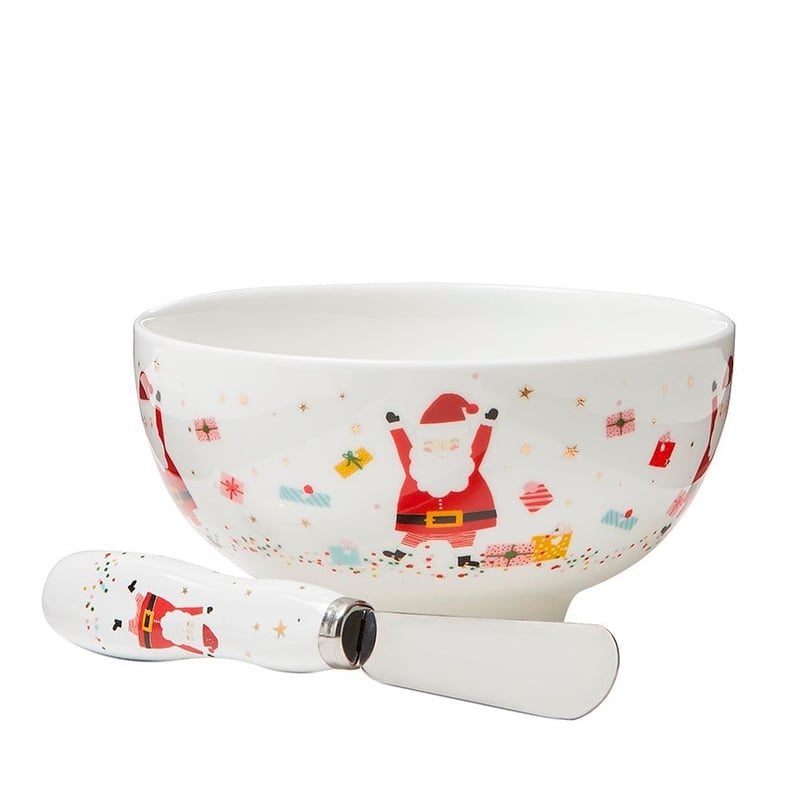Christmas Santa Bowl & Spreader