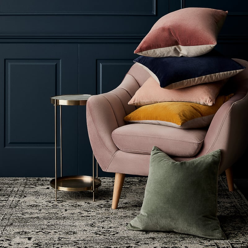 Bombay Mustard Velvet  Cushion 