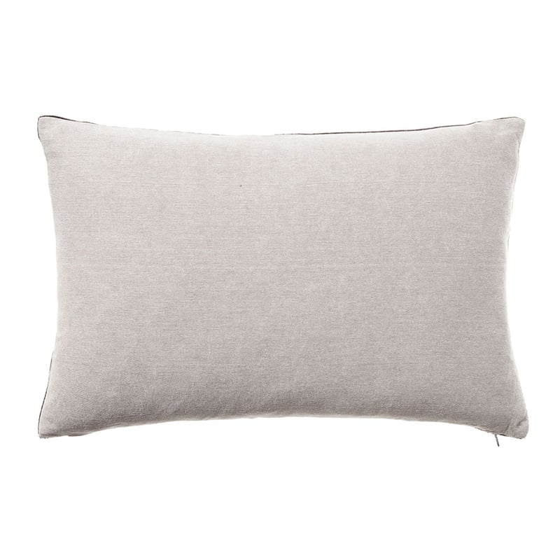 Bombay Velvet Charcoal/Natural Reverse Long Cushion 
