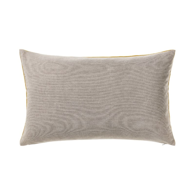 Bombay Velvet Long Cushion Mustard/Natural Reverse