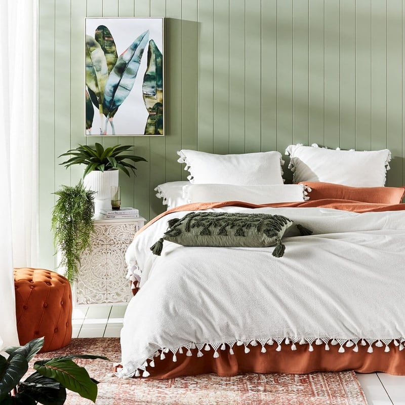 Red Earth Forest Tufted Cushion 