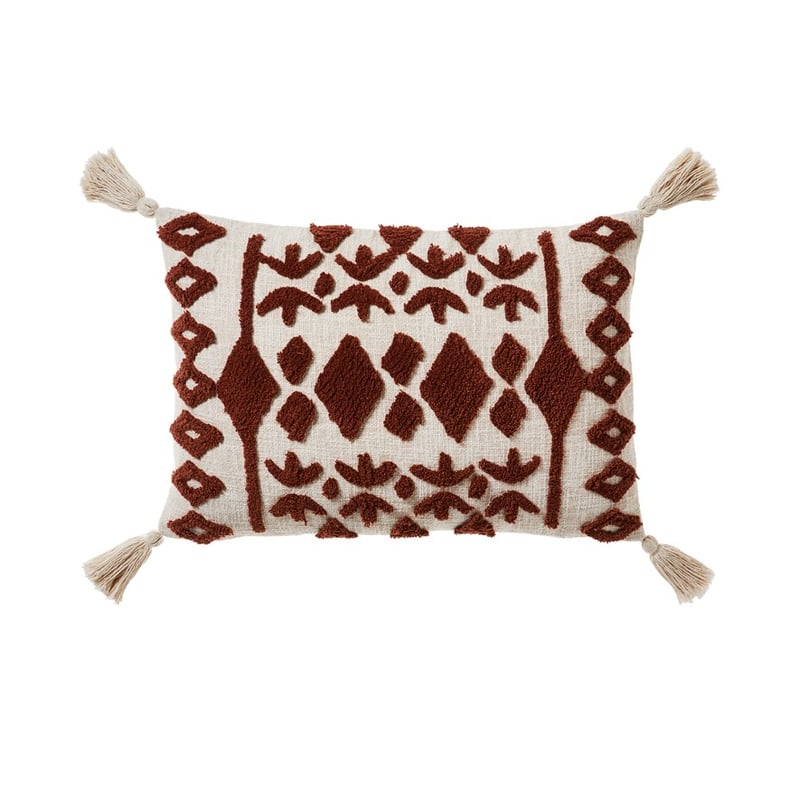 Red Earth Rust Natural Tufted Cushion