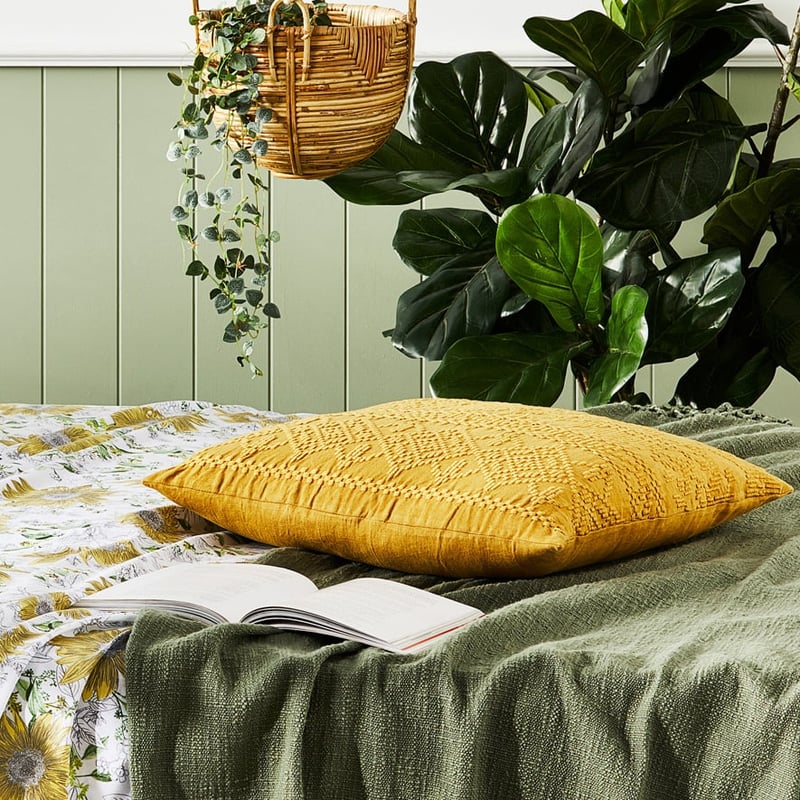 Madaya Mustard Linen Cushion