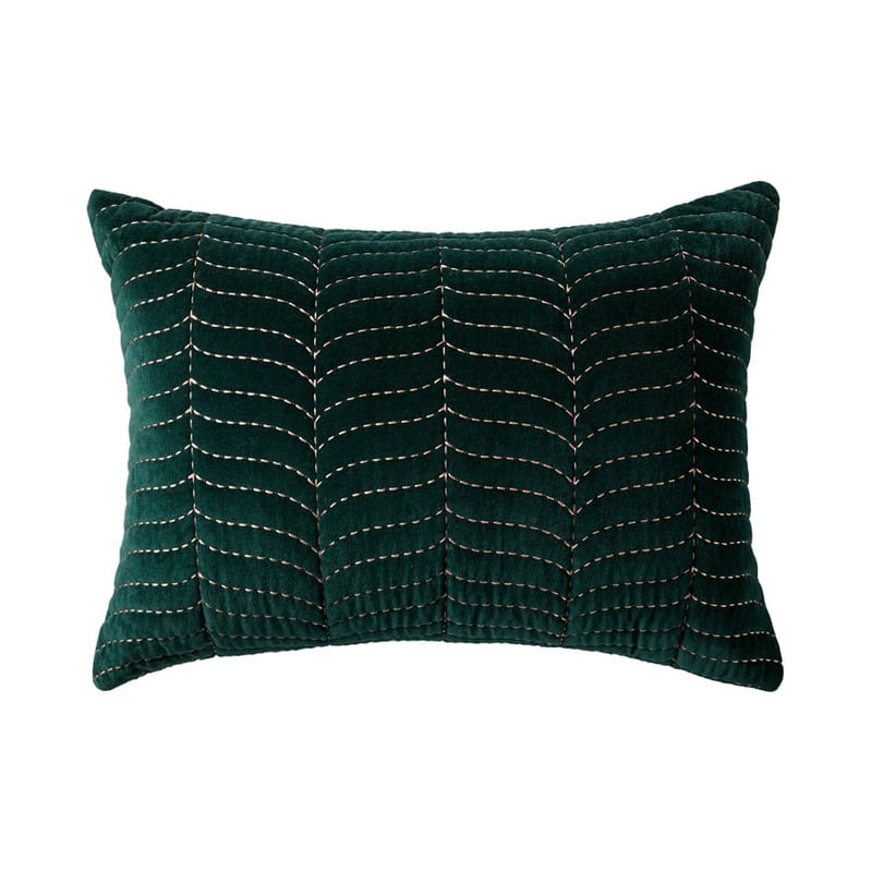 Calgary Green & Pink Velvet Cushion