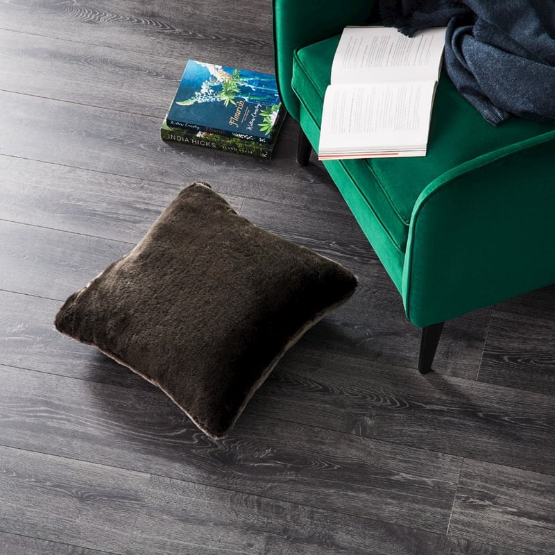 Montana Charcoal Fur Cushion 