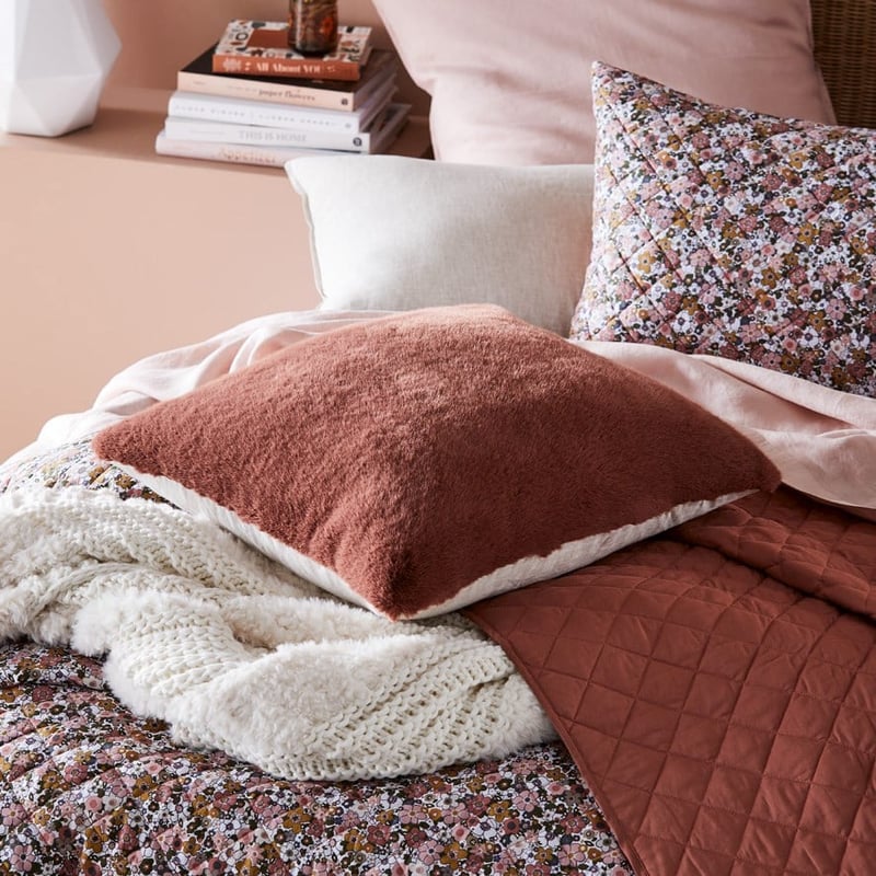 Astoria Mahogany Fur Cushion