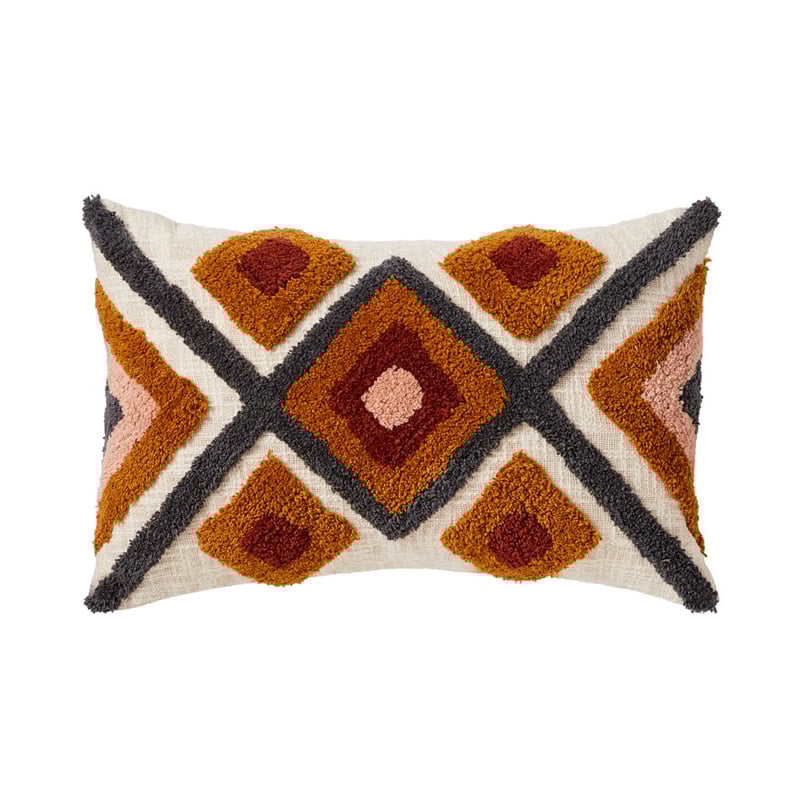 Gibson Tufted Blue & Amber Cushion