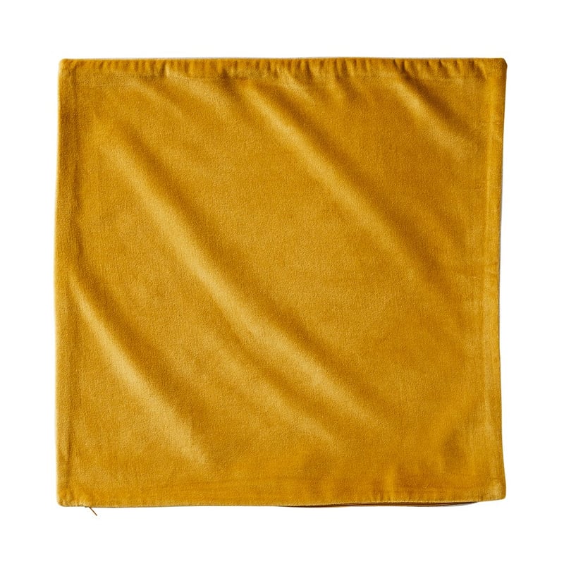 Bombay Velvet Mustard & Natural Cushion Cover