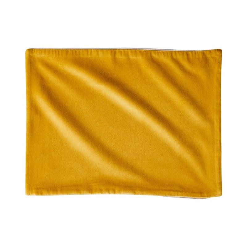 Bombay Velvet Mustard & Natural Long Cushion Cover