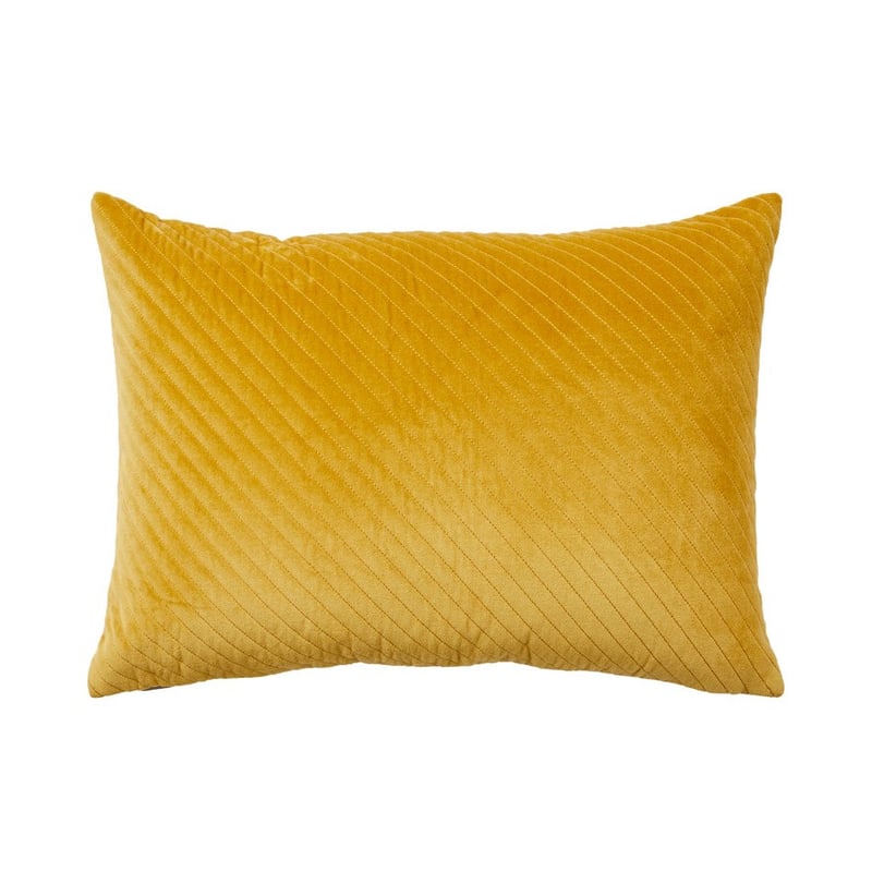 Bombay Quilted Mustard Velvet Cushion