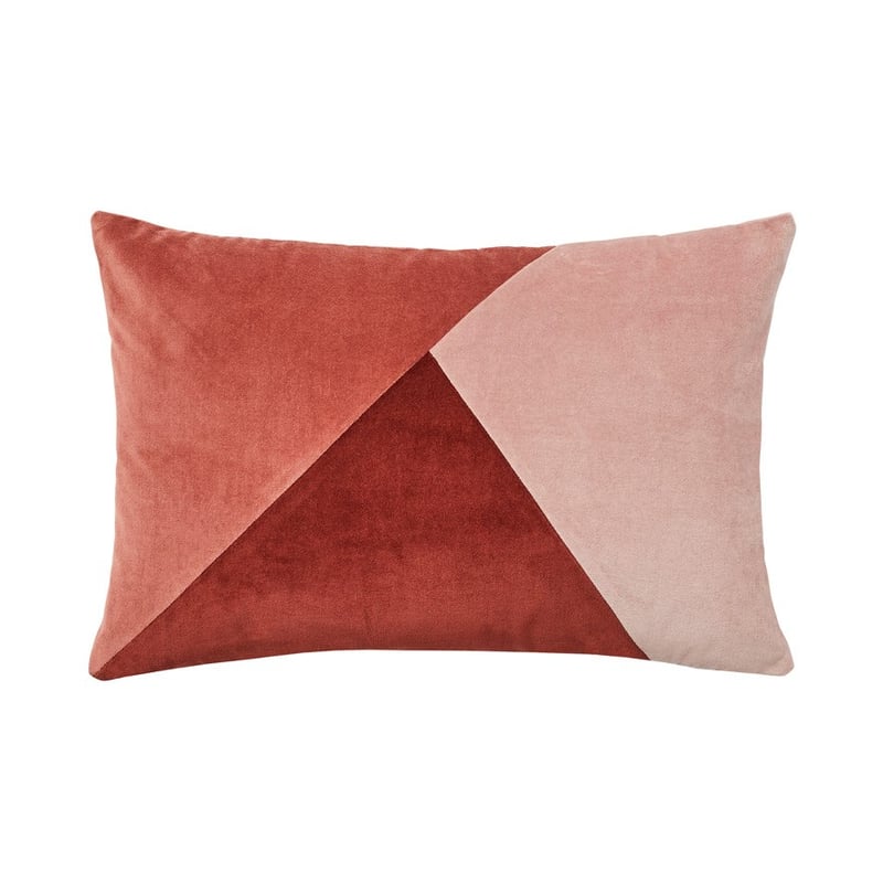 Bombay Splice Rose, Rust & Misty Pink Velvet Cushion