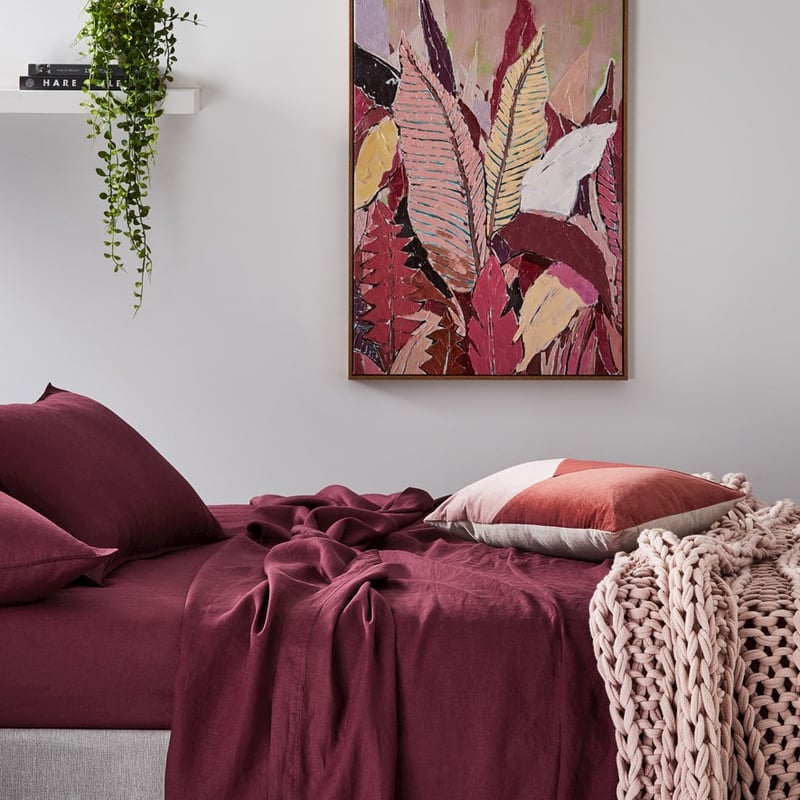 Bombay Splice Rose, Rust & Misty Pink Velvet Cushion