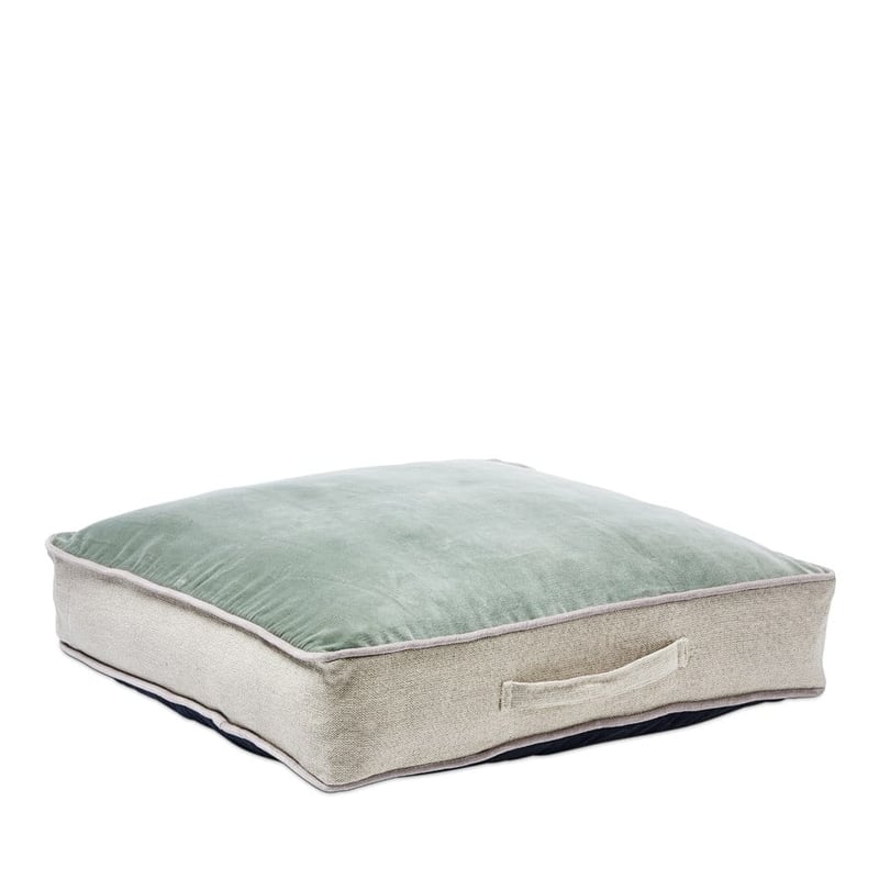 Bombay Navy & Sage Velvet Floor Cushion