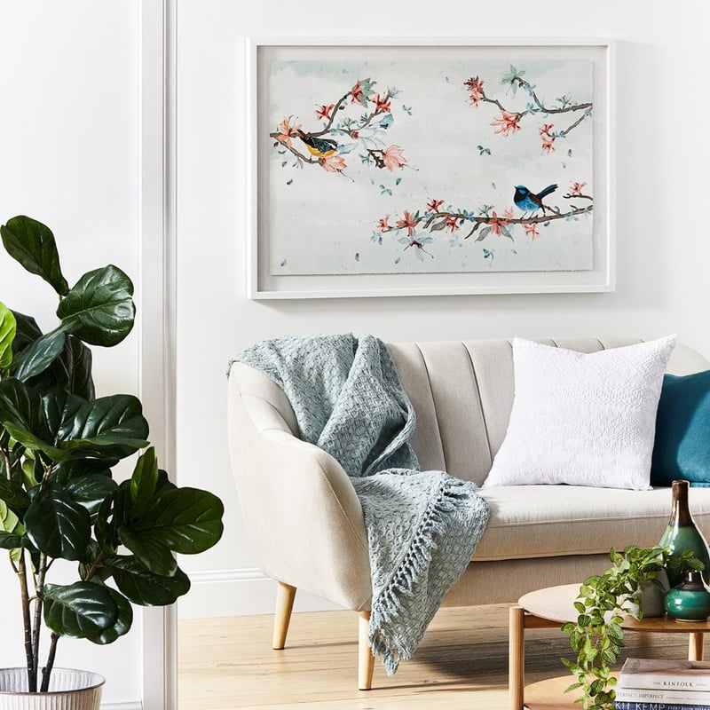 Madaya White Linen Cushion 