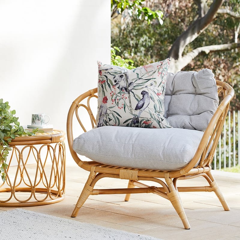 Australian Bushland Linen Green Cushion