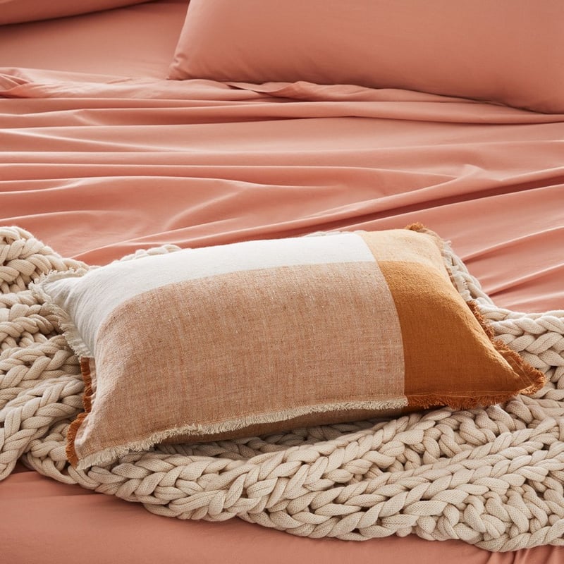 Malmo Spice Check Linen Cushion