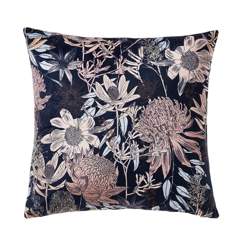 Spring Flora Navy Cushion 