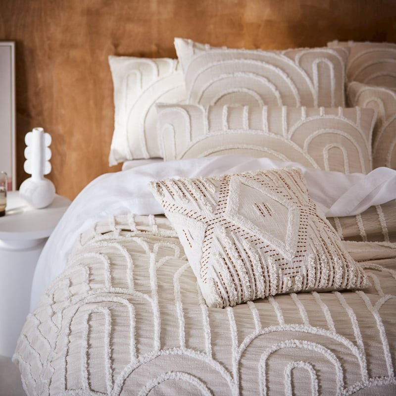 Zeki White & Mustard Cushion