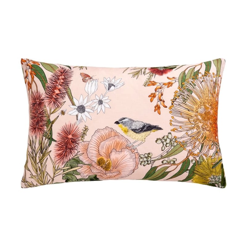 Errinundra Pardalote Pink Floral Cushion