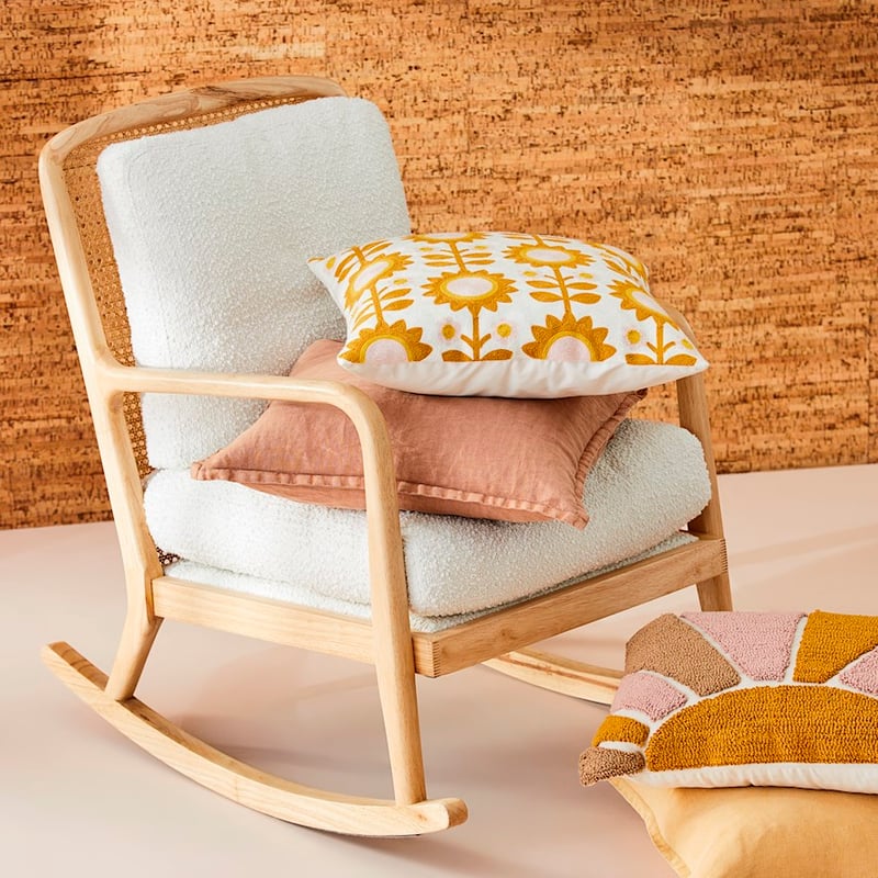 Ray of Sunshine Mustard & Pink Cushion