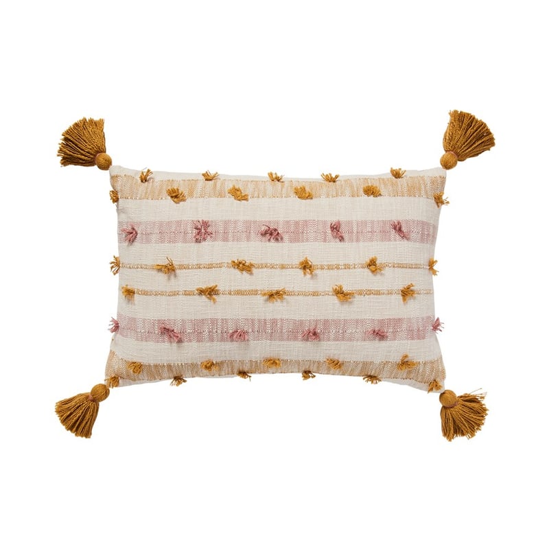 Norwood Check Mustard & Pink Cushion